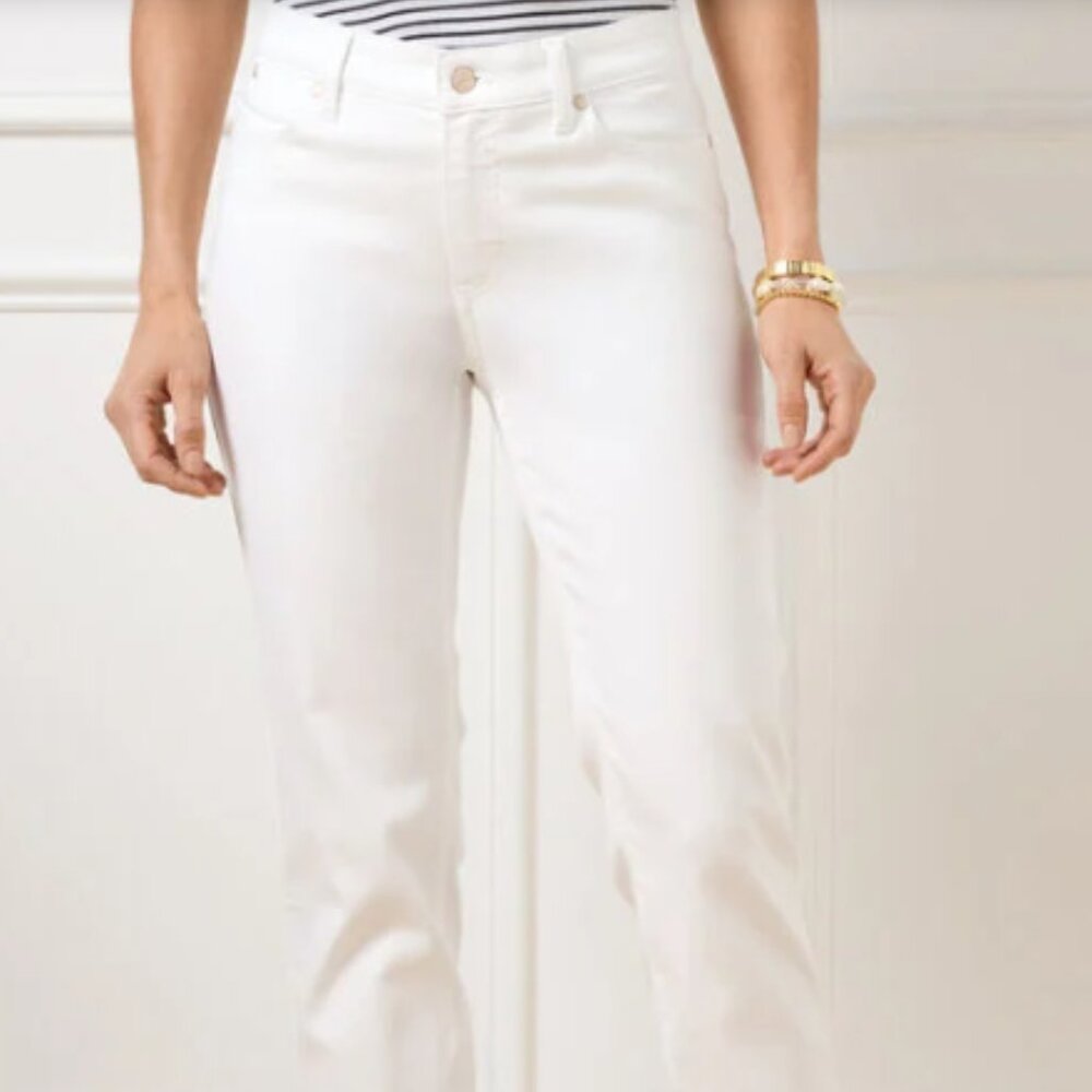 Talbots Straight Leg Crop White Jean Size 16W